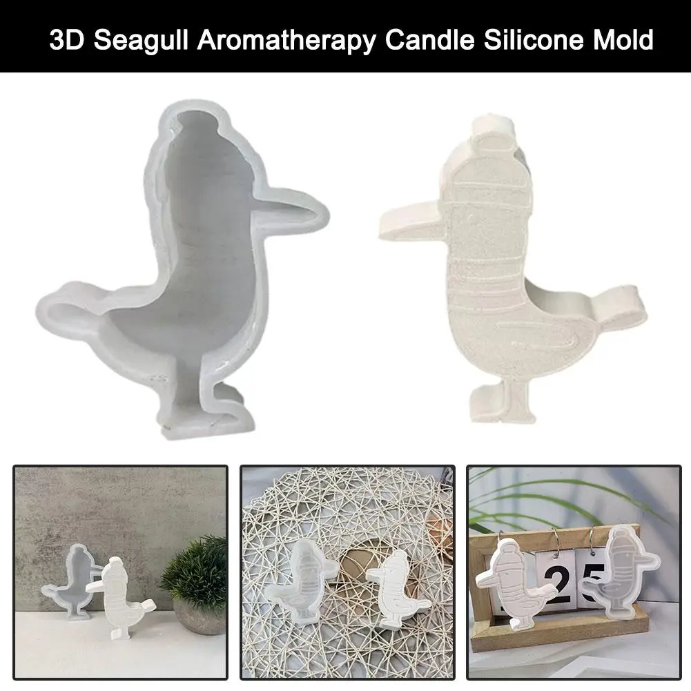 

DIY 3D Multifunction Seagull Aromatherapy Candle Silicone Resin Drops Non Plaster Car Safe Decoration Odorless Mold Mold To P0U2