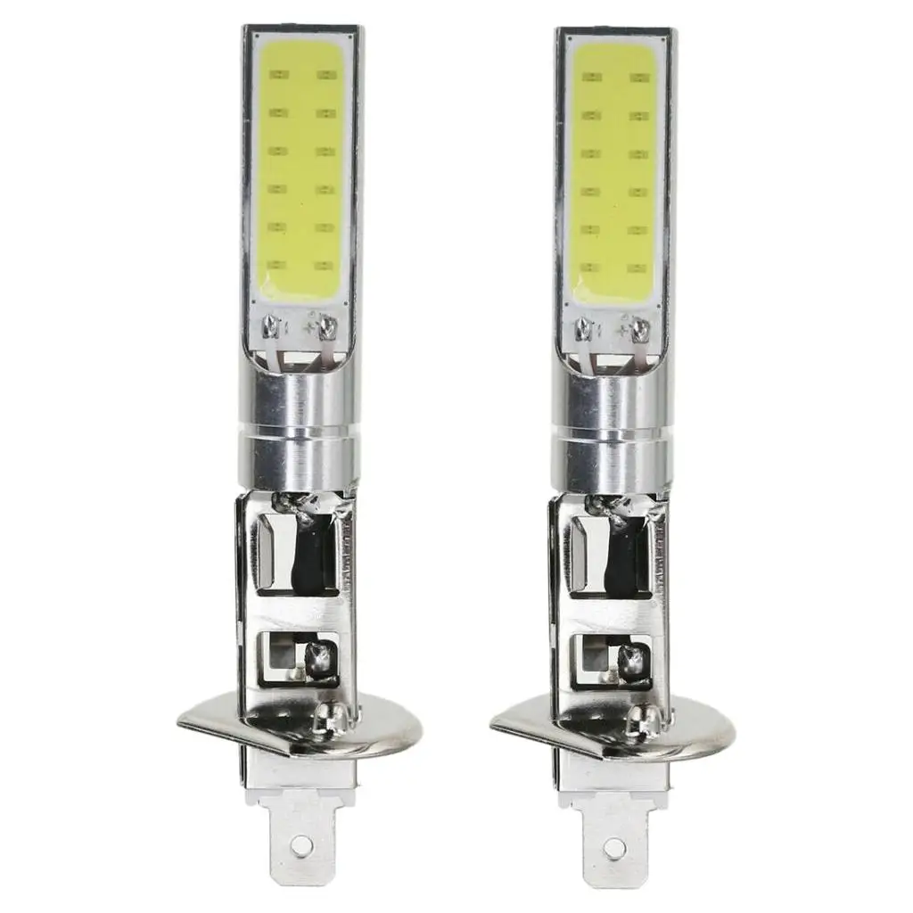 

2 шт. H1 6000K COB светодиодные фары комплект ламп дальнего ближнего света 10 Вт