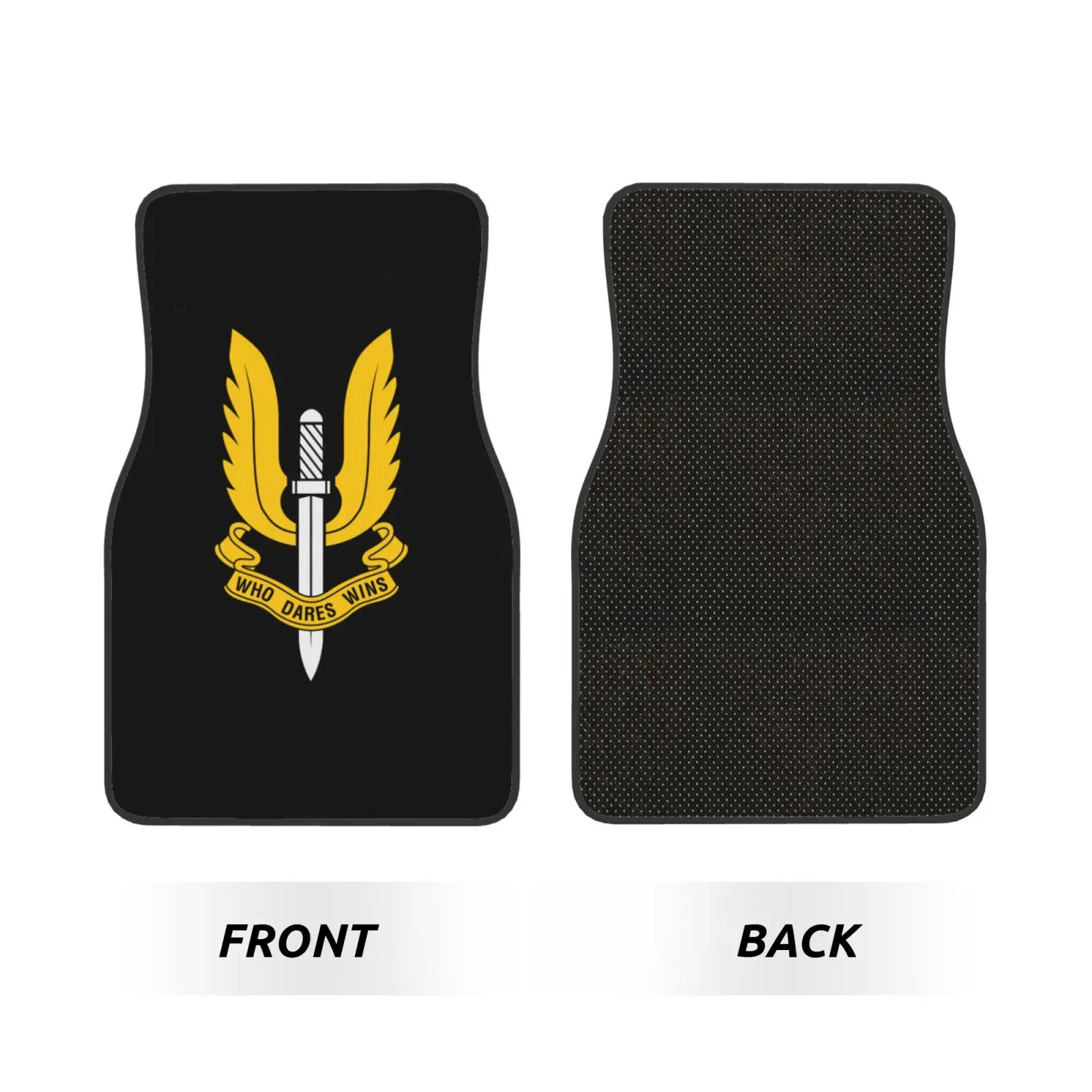 Who Dares Wins British Special Air Service Car Floor Mats Durable Car Carpet Mat 4pcs with Anti-Slip Backing Fit for SUV Trucks