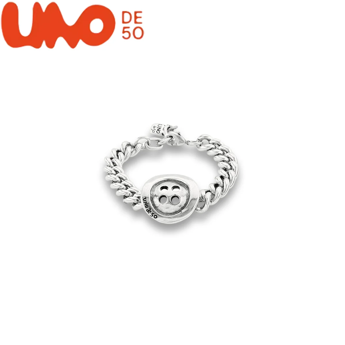 

UNODE50 Bracelet Classic button thick chain vintage bracelet with personality and versatility
