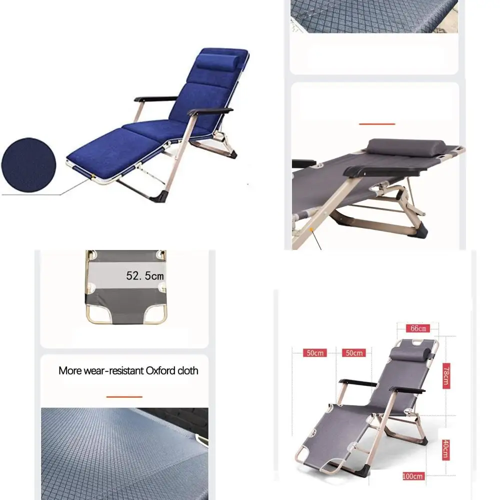 كراسي الشاطئ والحديقة القابلة للطي - راحة محسنة لاستراحات المكتب والاسترخاء في الشرفة بنمط نسج اللؤلؤ الأزرق