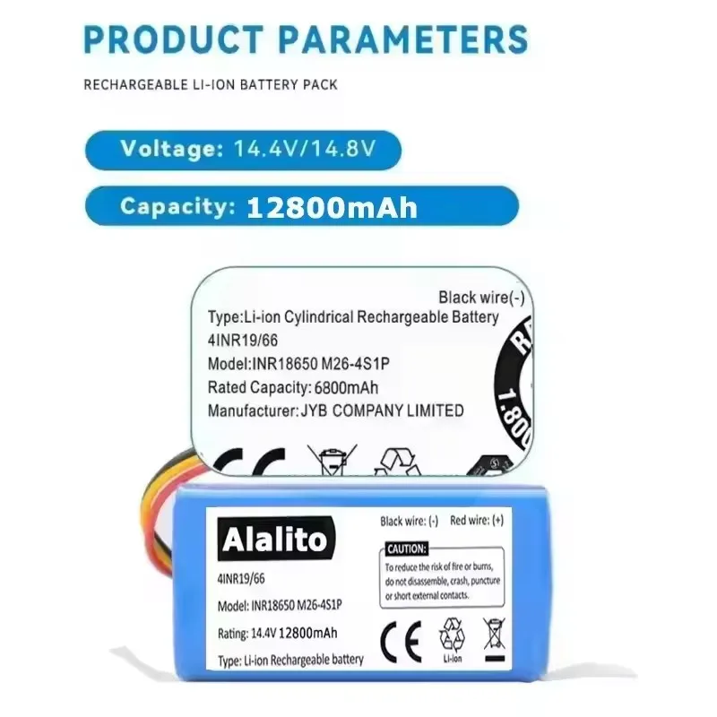 Новинка для Qihoo 360 S5 S7 S7Pro T90 X9, 6800 мАч, 14,8 В, запасные батареи для робота-пылесоса, литиевый аккумулятор 18650