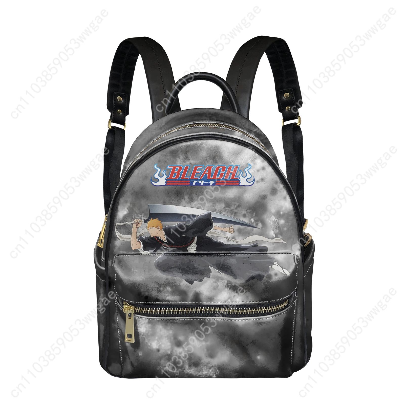 Bleach Backpack Womens Mens Knapsack Custom Made Text Image Double Shoulder Bags Business Travel Bookbag Rucksack Gift Daypack