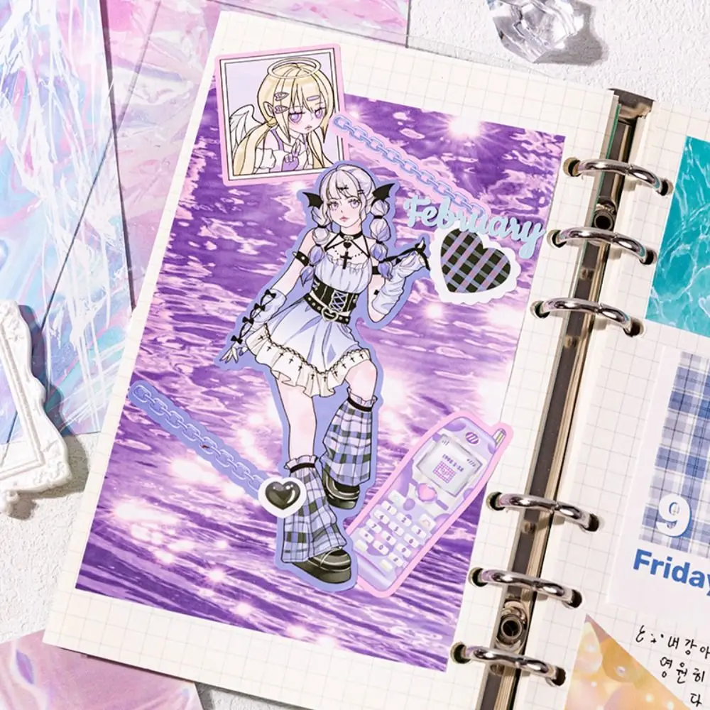 Creativo Dreamy Collage Sticker Sticky Laser Message Paper estetica Memo Sticker Scrapbooking