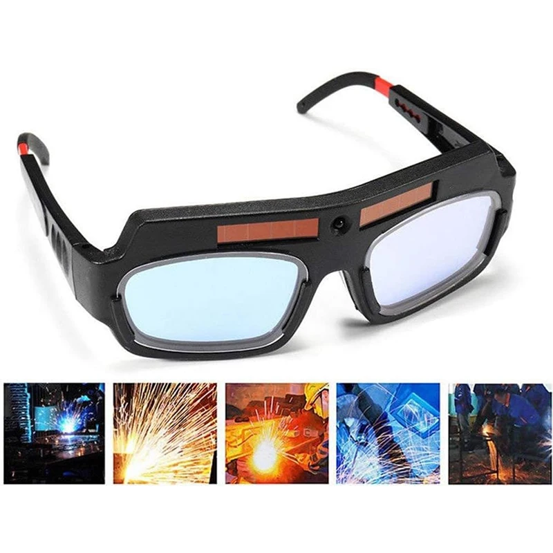 

1 пара черных сварочных очков на солнечной энергии с автоматическим затемнением, защитные сварочные очки, маска для лица, шлем, защита от F