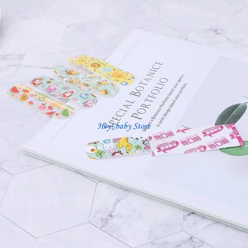 

Q1FE 120x Breathable Adhesive Bandages Cartoon Print Waterproof Wound Adhesive Water Resistant Breathable Cartoon Designs