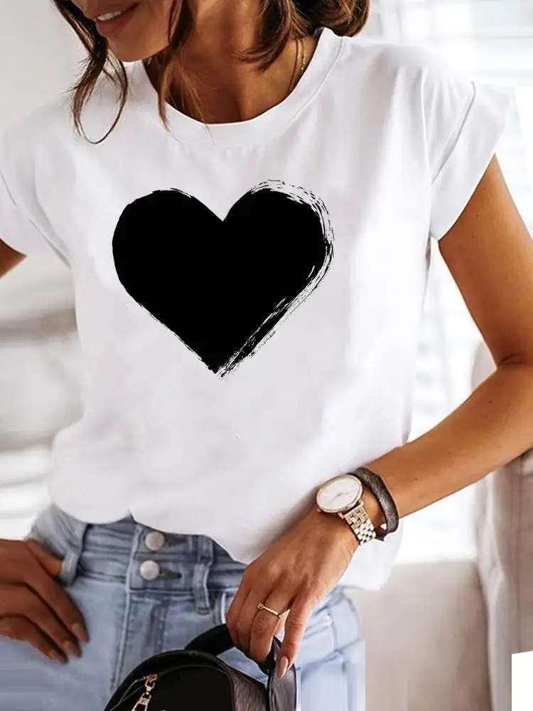 Star Lovely Style Trend Clothing Fashion Tee Women T-shirt Summer Short Sleeve Print Clothes Graphic T Shirt Female Top