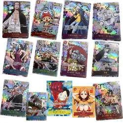 Diy Homemade Opcg One Piece Hancock Luffy Shanks Zoro Nami Anime Characters Bronzing Collection Flash Card Toys Christmas Gift