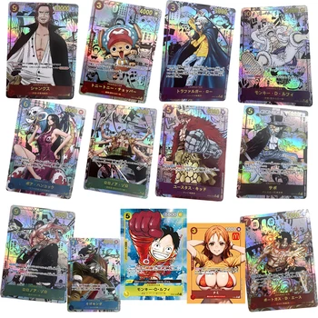 Bricolage fait maison Opcg une pièce Hancock Luffy Shanks Zoro Nami personnages d'anime bronzant Collection carte Flash jouets cadeau de noël