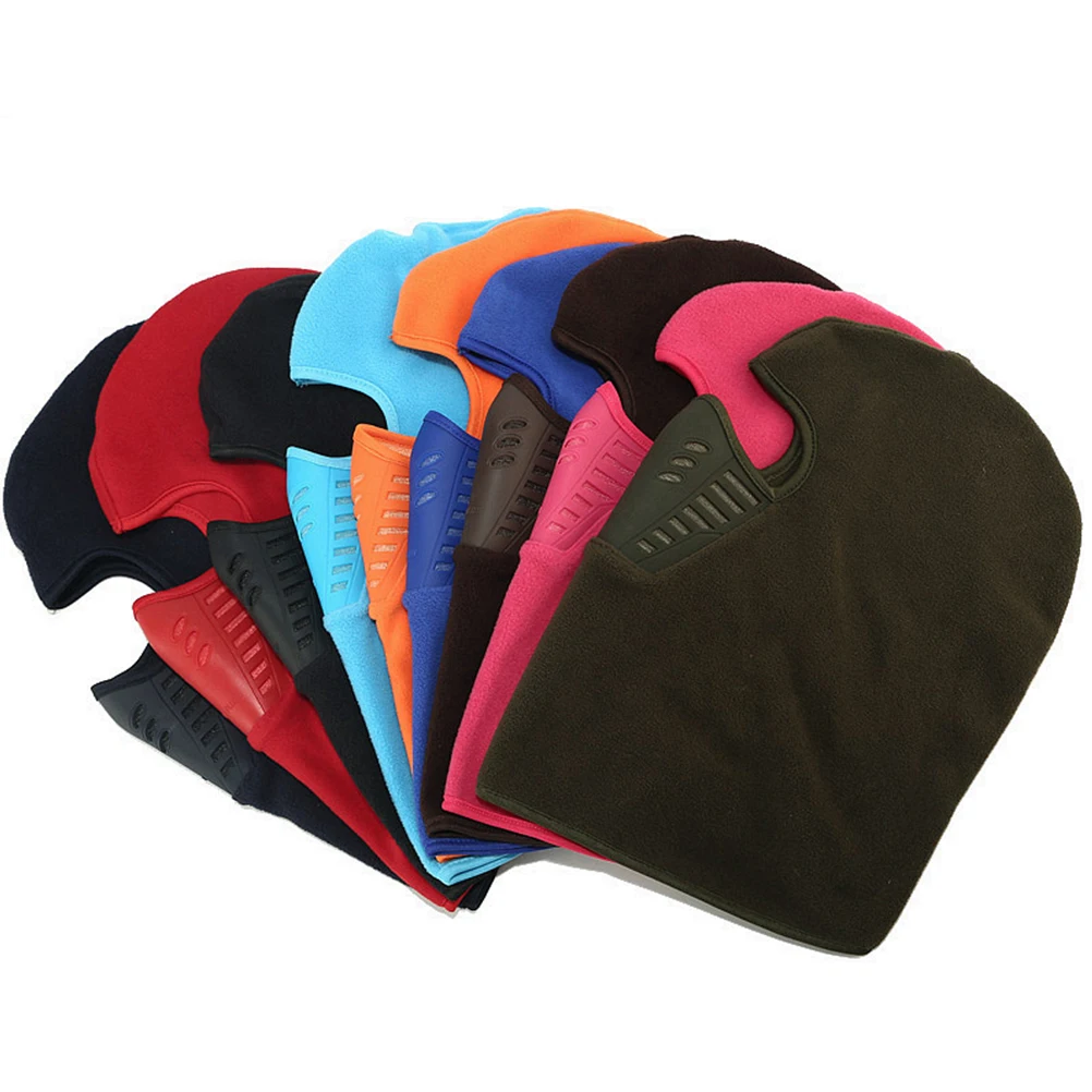 

Unisex Winter Outdoor Practical Cycling Ski Hooded Scarf Hat Portable Cold Thickened Caps for Women Men (Black)