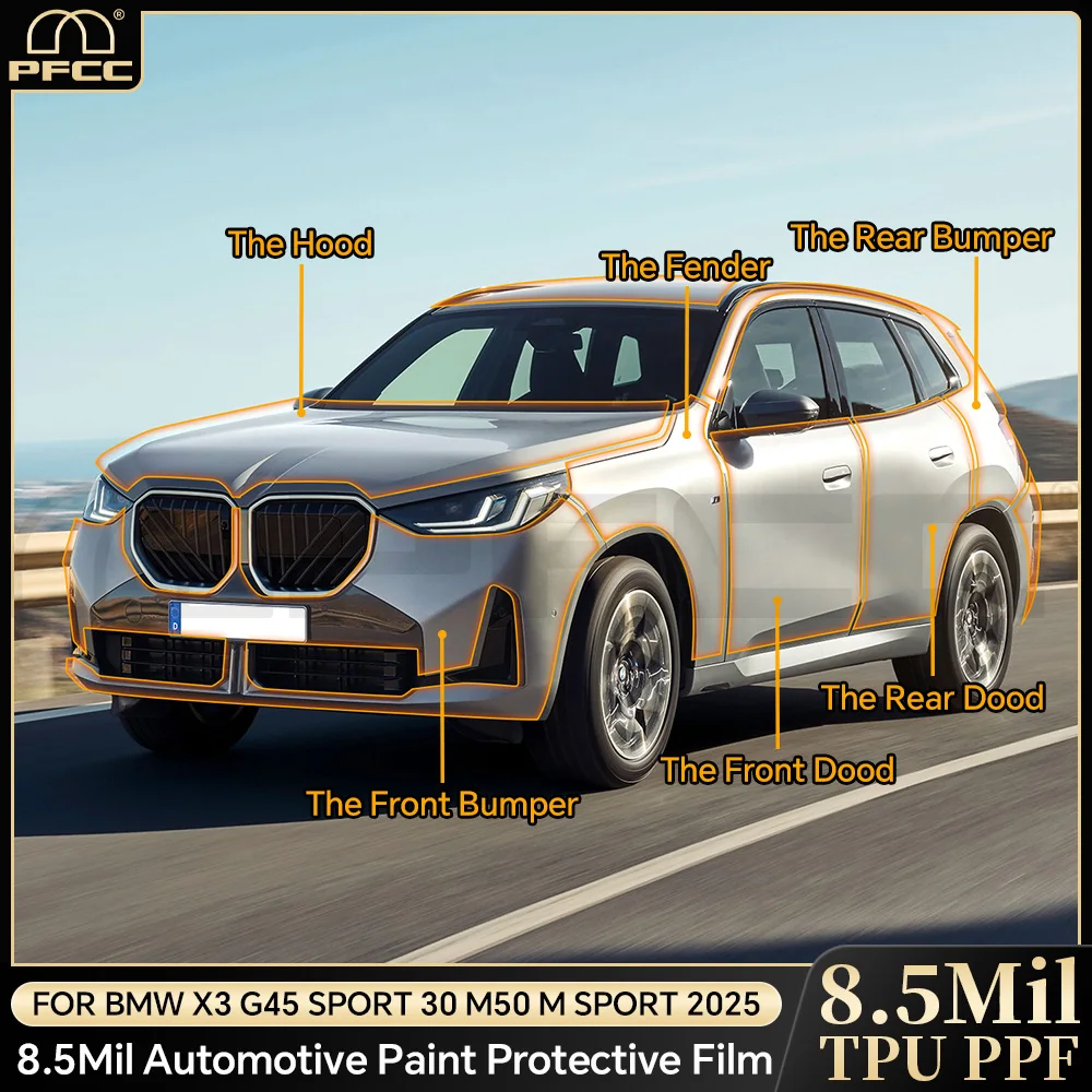 

Paint Protection Film Anti-Scratch Body Sticker Original Pre Cut PPF TPU Transparent For BMW X3 G45 Sport 30 M50 M Sport 2025