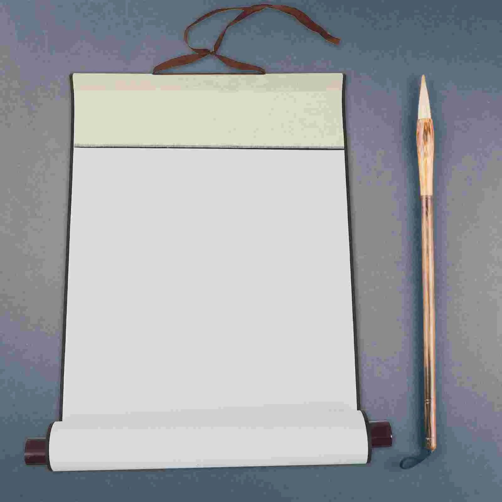 Scroll Paper for Writing Calligraphy Home Accessory Small Tools Blank Rice Painting
