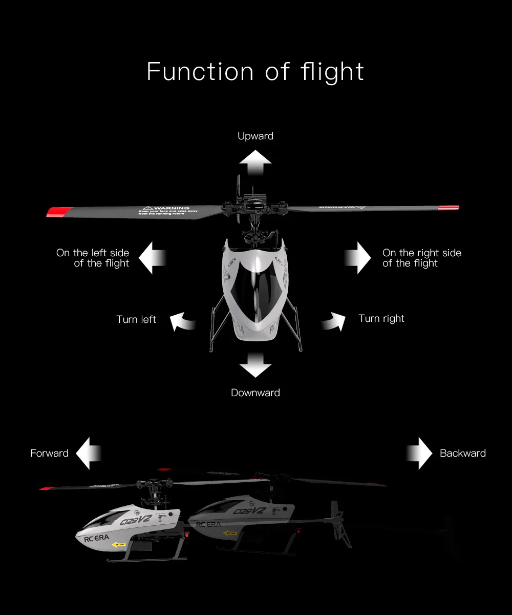 RC ERA C129V2 Helicopter Altitude Control 6-Axis Gyroscope 4CH 15Min Fight 3D Flip Airplane