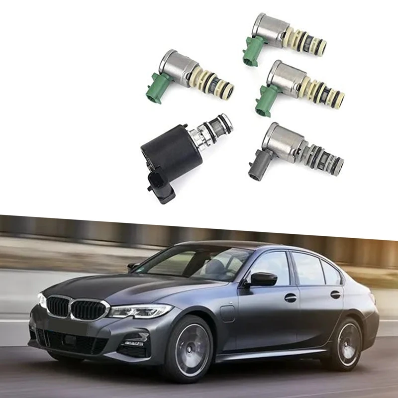 5Pcs Transmission Solenoid Valve Kit Accessories 5L40E Fit For BMW 3-Series CADILLAC CTS 2001 2002 2003 2004 2005 2006 2007