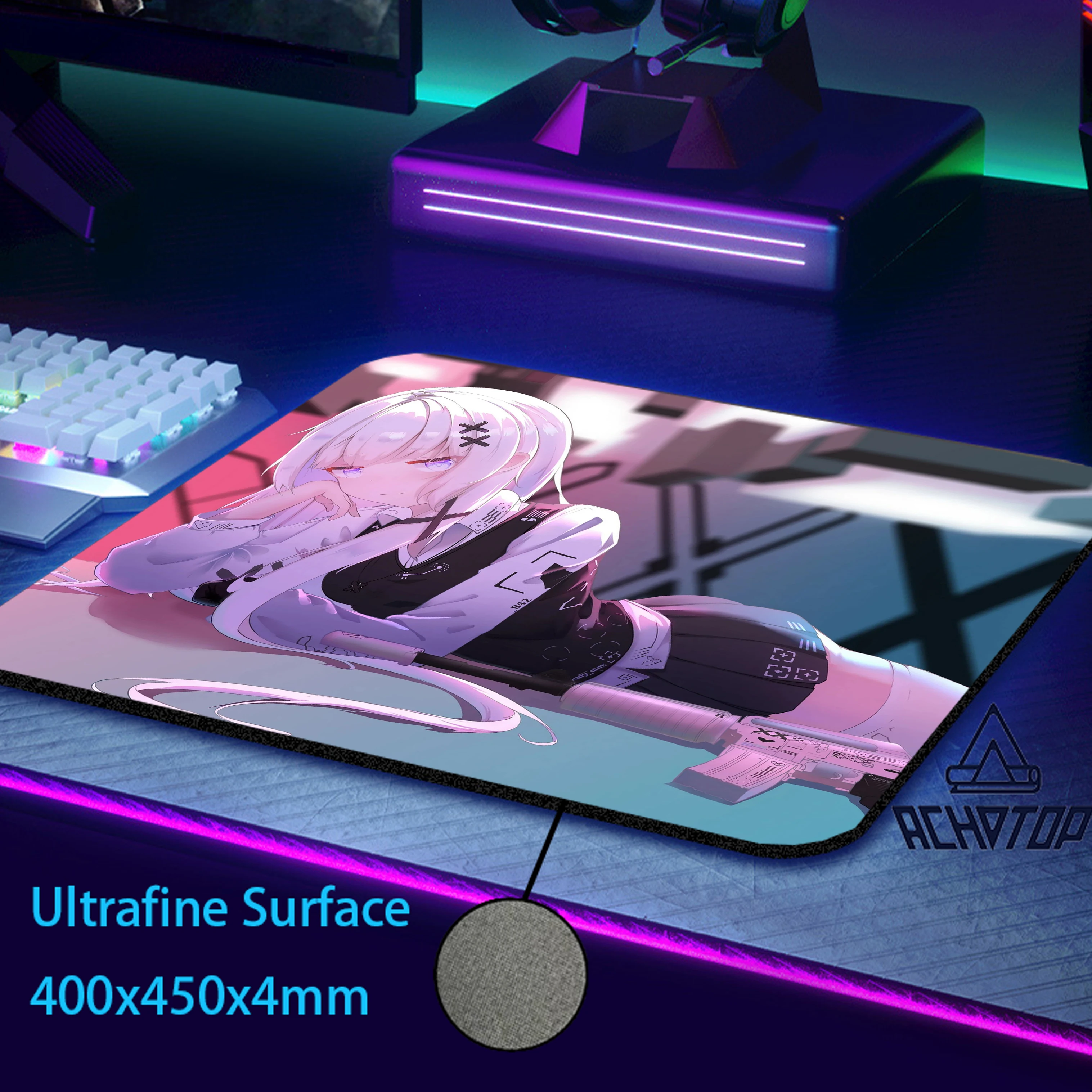 

Anime Girl Mouse Pad E-Sports Balance Gaming Mousepad Premium Mouse Mat Ultrafine Surface Keyboard Pad Gamer Computer Desk Mat