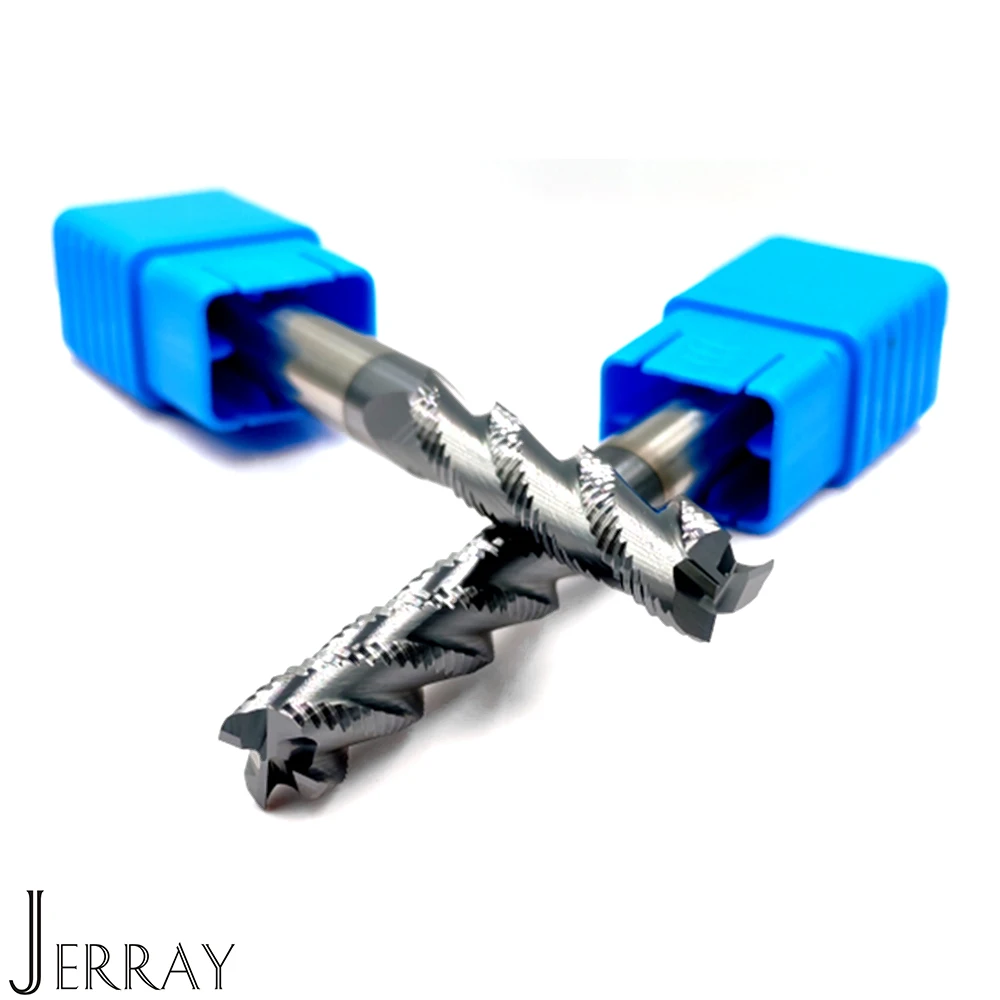 مطحنة نهاية التخشين D4 6 8 10 12 مللي متر HRC45 3 /4 المزامير التنغستن الصلبة كربيد دوامة بت أدوات الطحن CNC Endmills راوتر بت