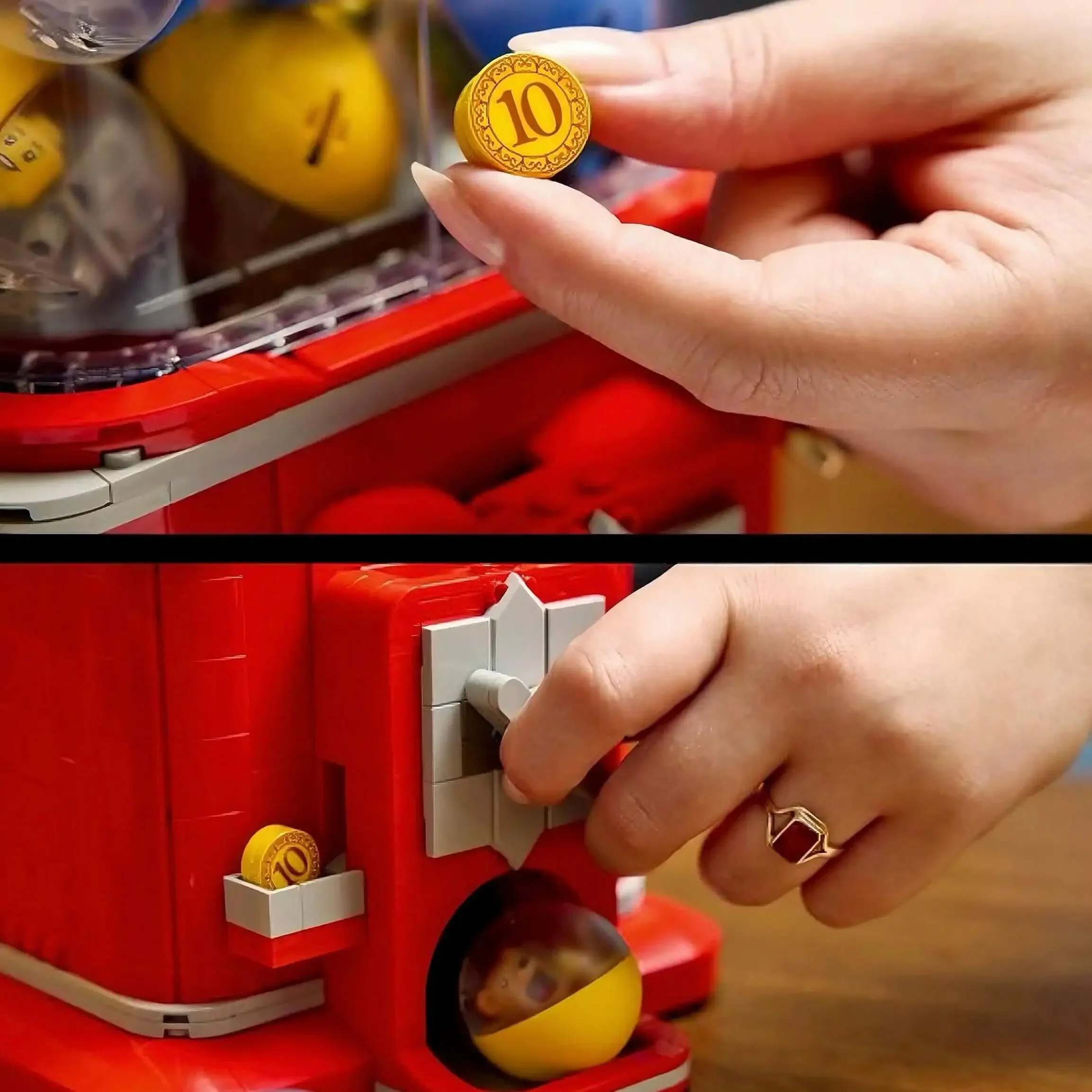 Distributeur automatique de blocs de construction, jeu à pièces de monnaie, Compatible avec les particules Legoed, adapté aux cadeaux de noël 21358