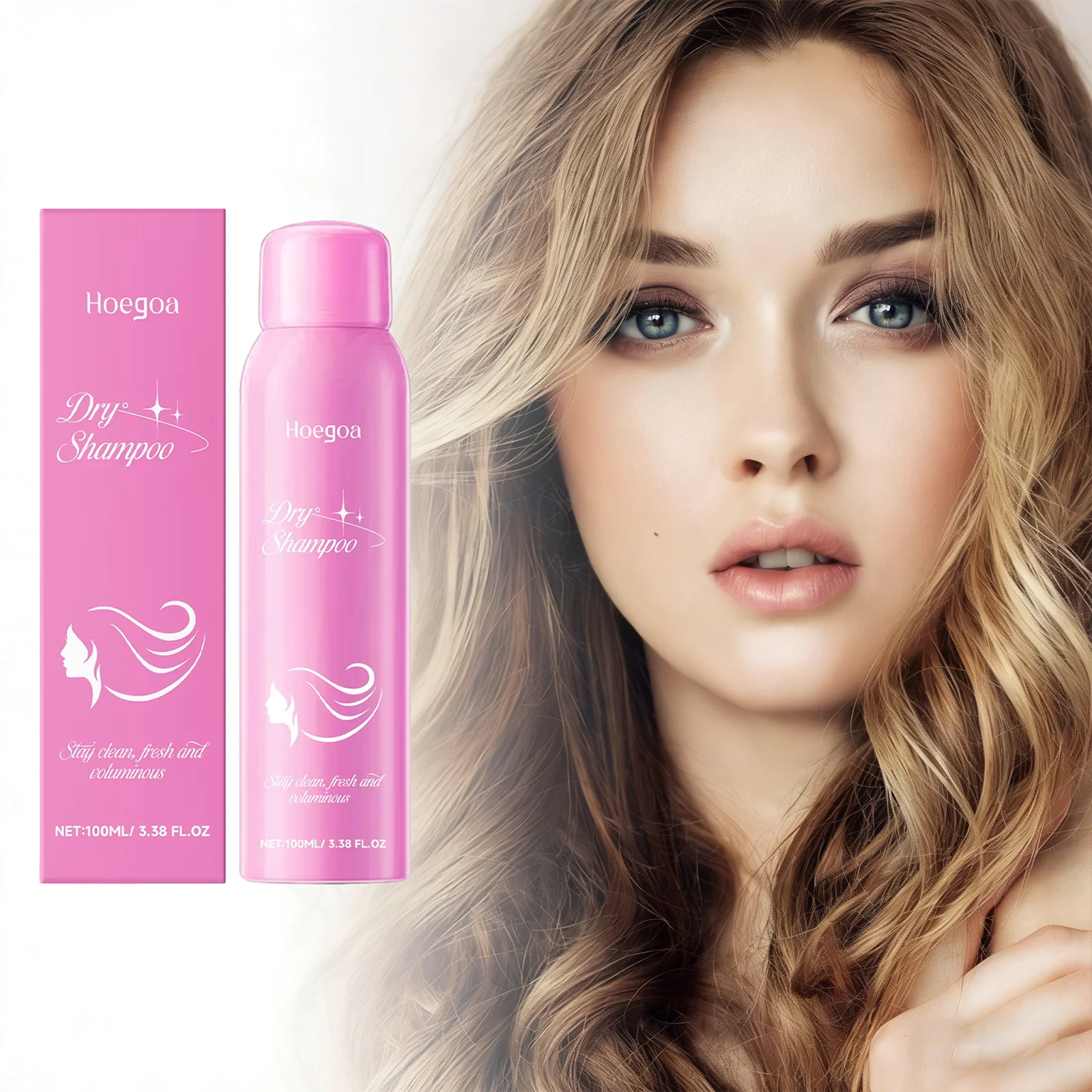 

Refreshing Dry Hair Spray Increase Hair Volume Shiny Fluffy Hair Oil Control Lasting Hair Styling Non-Greasy No Wash Shampoo