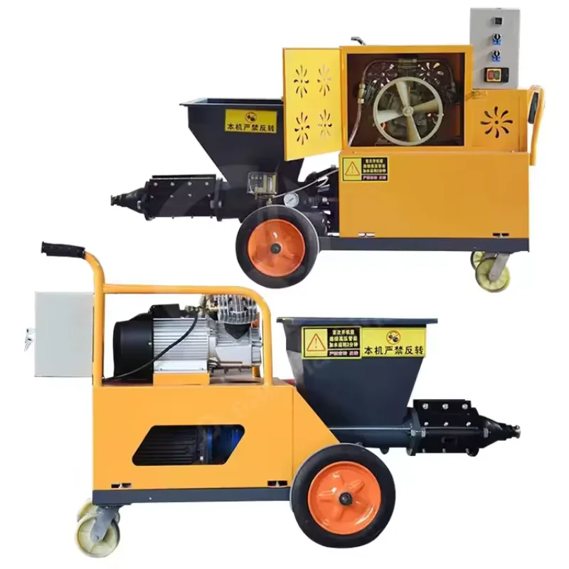 Chinese Suppliers Electric Diesel Plastering Machine Automatic Wall Mortar Spray Machines 110 V Cement Mortar Spray Machine