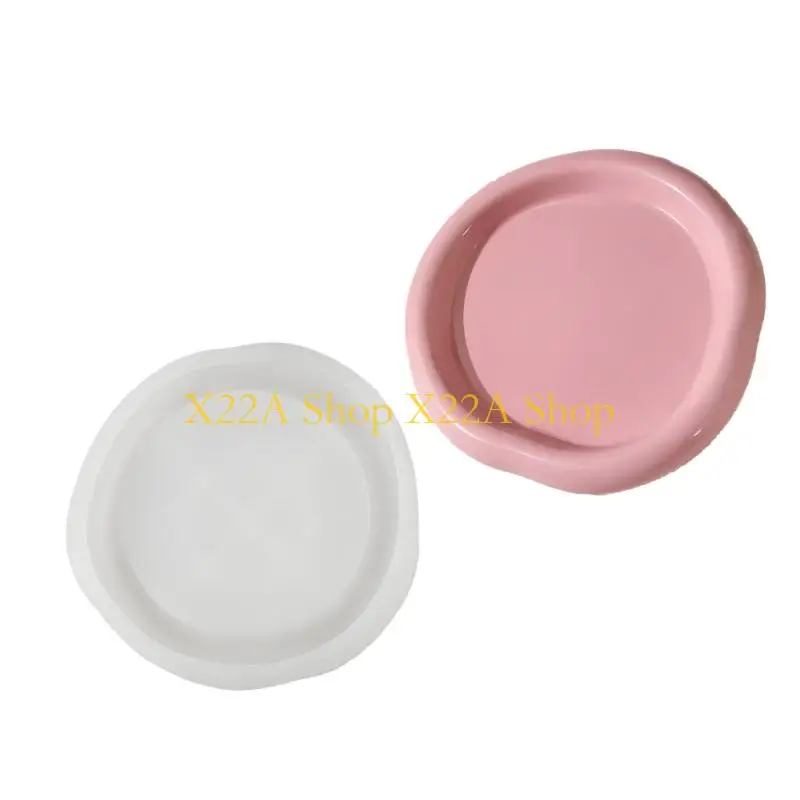 Unique Resin Tray Mold in Flexible Silicone, Irregular Round 16.7 x 15.9 Casting Mold for DIY Jewelry Catchall Trays, Display