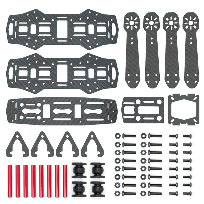 LIZAO 250mm Carbon Fiber Quadcopter Frame Kit, 4-Arm FPV Racing Drone Frame for DIY RC Aircraft & Aerial Photography Projects