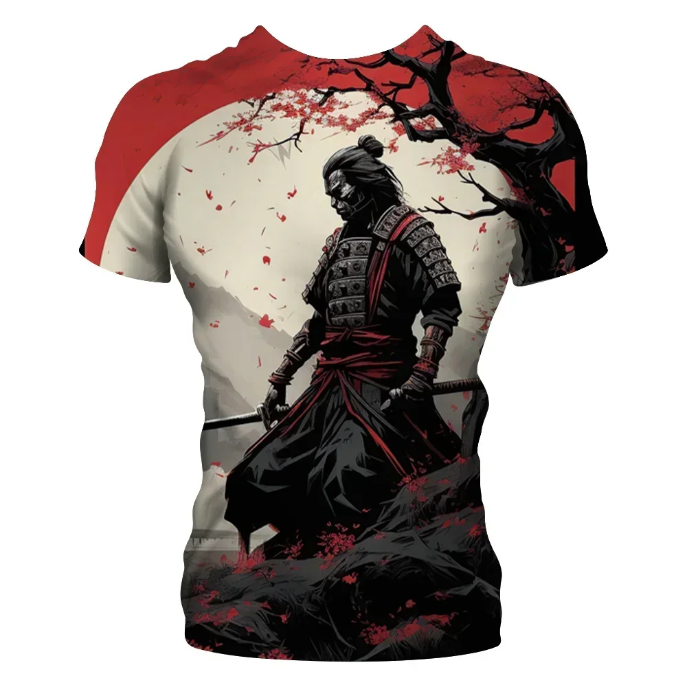

2024Judo Samurai 3d Printed Men's T-Shirt Fashion Personality Japanese Ninja Creative Fashion Trend Casual Short-Sleeved New Top
