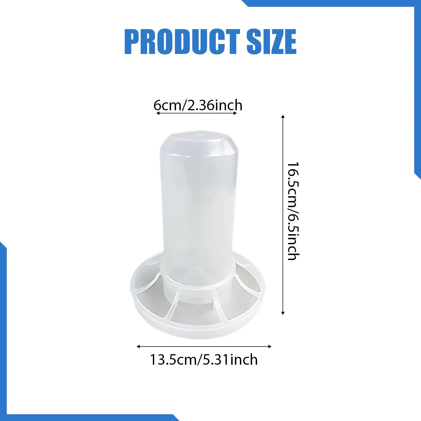 Automatic Chicken Feeder Bucket ABS Plastic Poultry Feeding Station Large Capacity No Waste for Chickens Ducks Quails