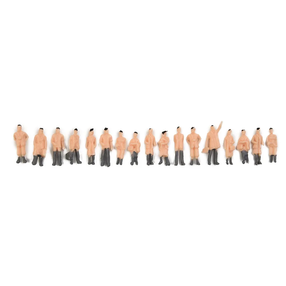 50/500pcs Model Trains HO Scale 1:87 Standing People Figure Different Poses Plastic Painted Figures Desk Decoration Gifts