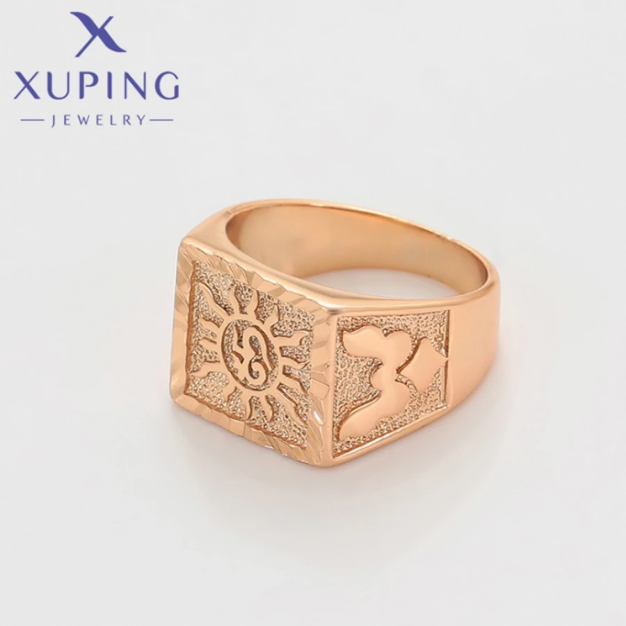 Xuping Jewelry Fashion New Arrival Gold Color Flower Shape Rings for Women Girls Wedding Commemoration Day Party Gift X000863669