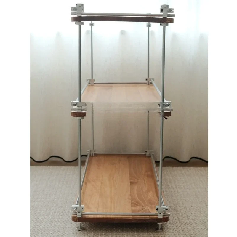 Optical axis stainless steel shelf Floor-to-ceiling bookshelf Display rack Storage rack Living room storage rack