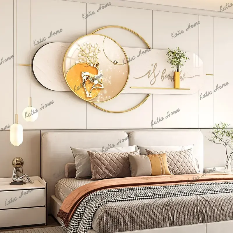 YJ High-end Bedroom Bedside Decoration Paintings Light Luxury Master Bedroom Hanging Paintings Living Room Background Walls Deco