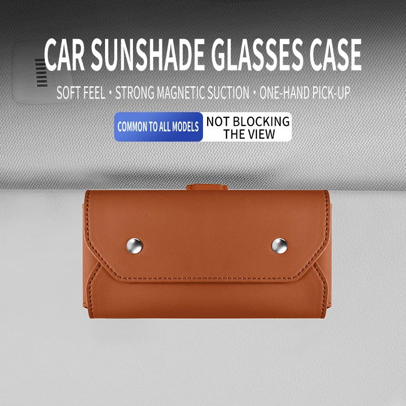 For Chevrolet Spark Malibu Impala Trax Equinox Corvette Magnetic Car Sun Visor Glasses Box Auto Sunglasses Storage Case Closure