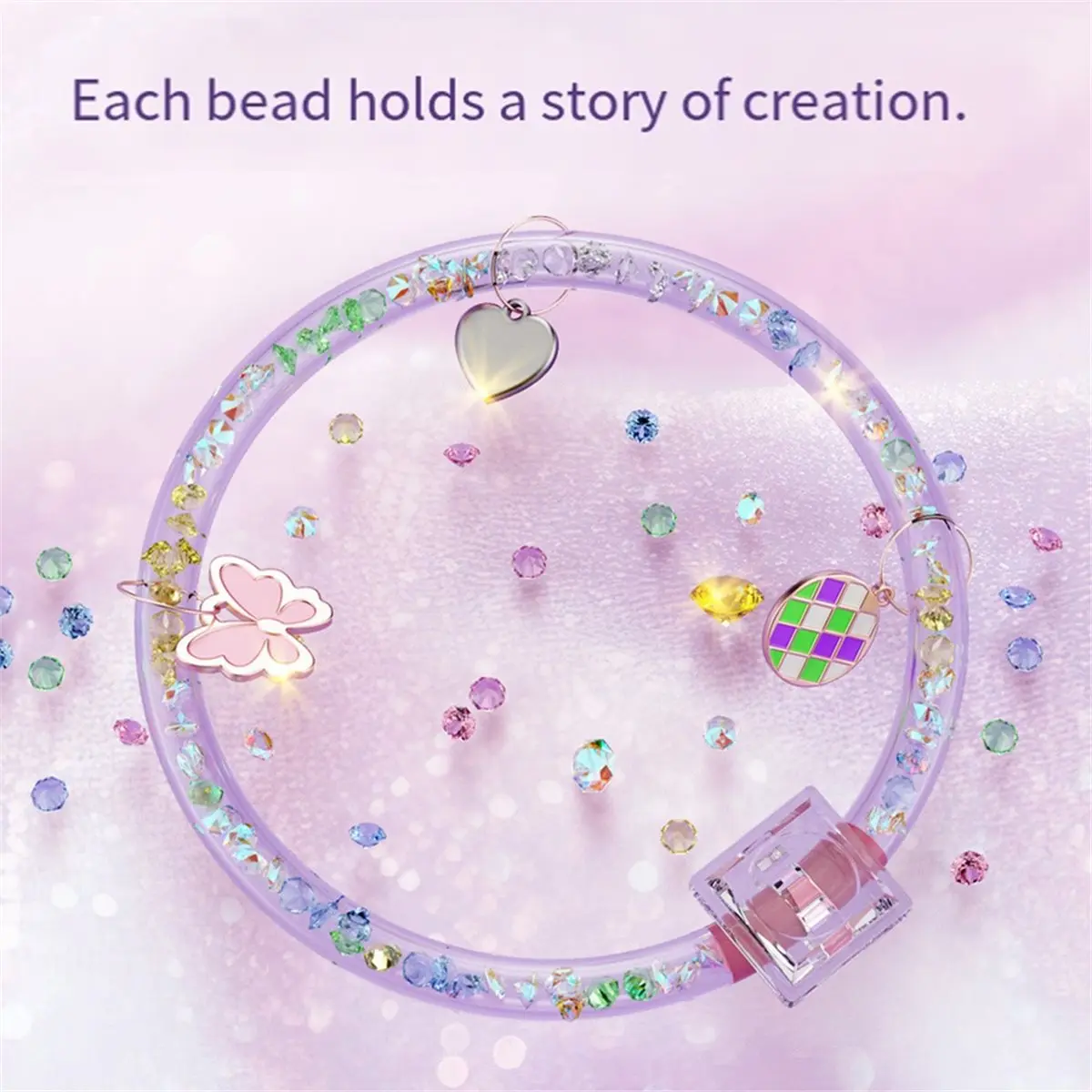 

NEW Handmade DIY Beading Machine DIY Playhouse Knitting Toys Beaded Hand-Crank Knitting Machine