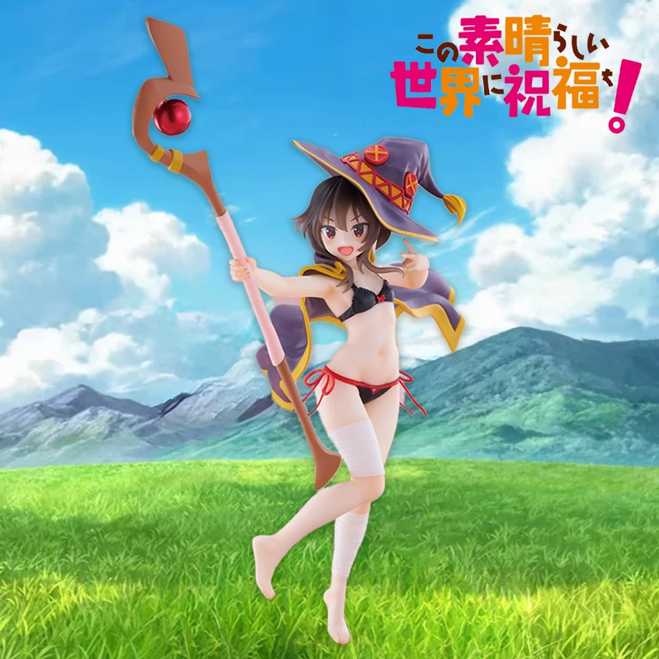 Anime-Figur KonoSuba: Gottes Segen für diese wunderbare Welt! Megumin der Große Magier Badeanzug Schöne Mädchenfigur Modell Spielzeug