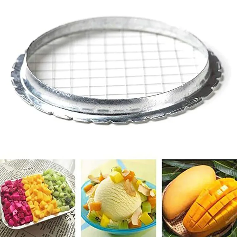 1pc Vegetable Cutting Net Hand Press Potato -Slicer Stainless Steel Mashed -Grid Cutter for Kitchen Cut Eggs Multifunction