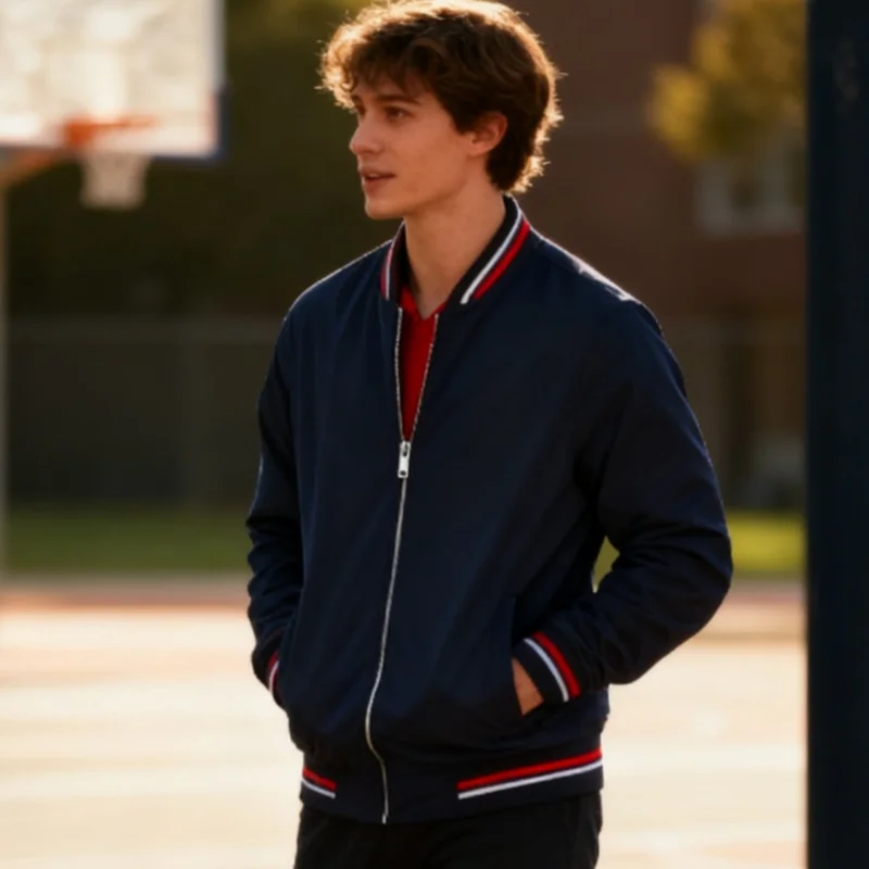 2025 ربيع الخريف عادية الصلبة موضة سليم Bomber سترة الرجال معطف جديد وصول سترات للعبة البيسبول الرجال سترة XS-2XL #1