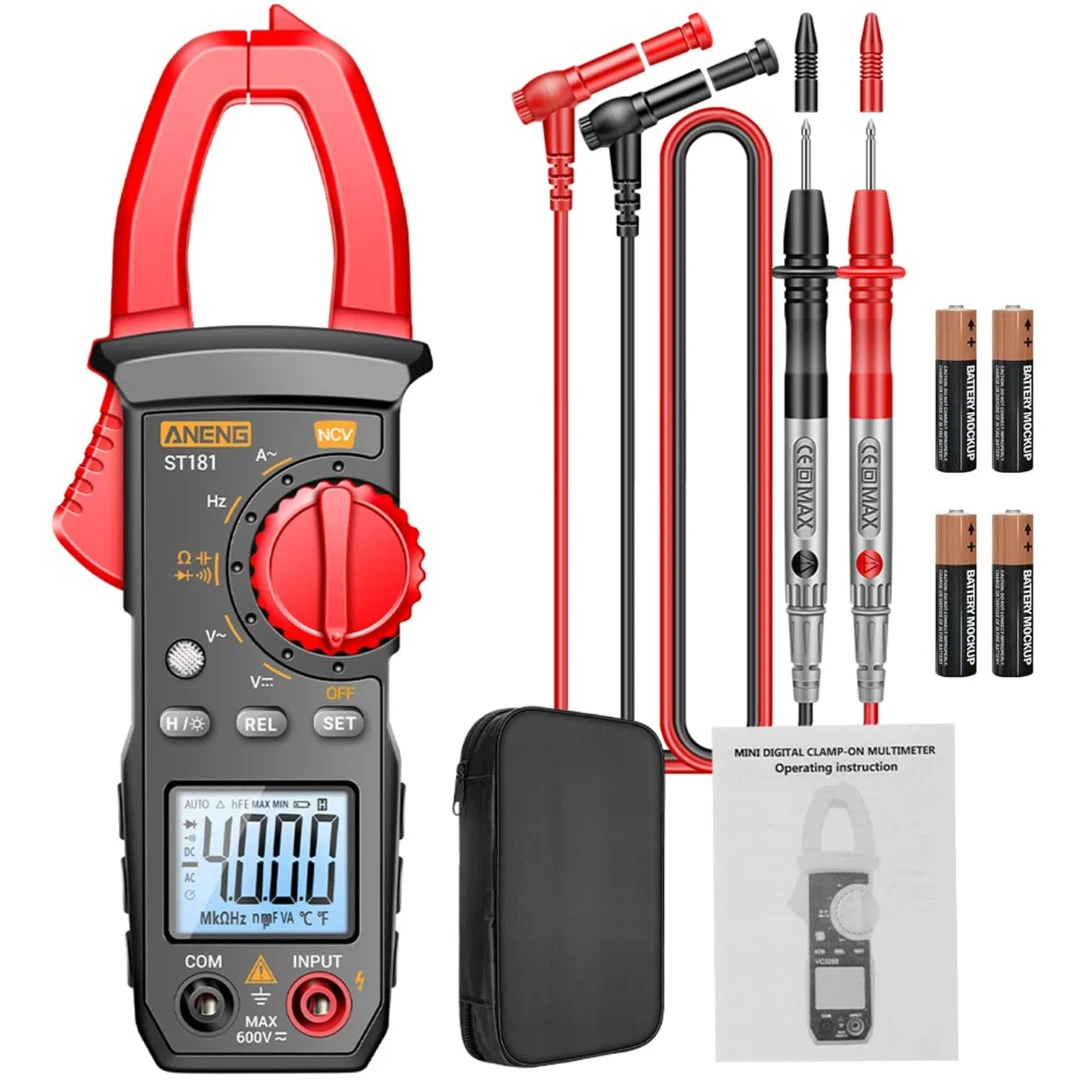 Digital Hook Multimeter, JEMUON 4000 Unit Clamp Meter with NCV and Backlit Display, AC/DC Multimeter