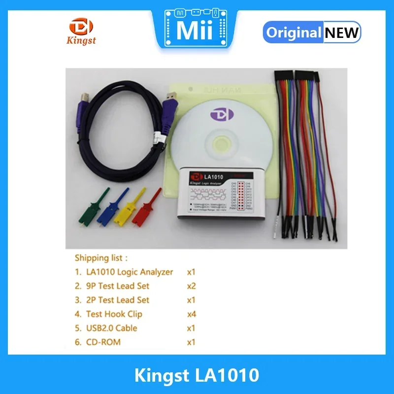 Imagem -06 - Kingst-analisador Lógico Usb Ferramenta de Depuração Software Inglês 16 Canais Amostras 10b Mcu Armfpga 100m Max Sample Rate La1010