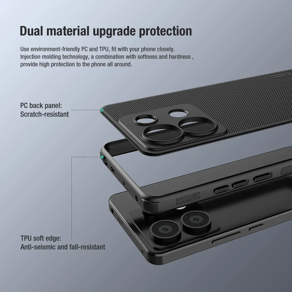 For Xiaomi POCO X6 5G Case For POCO X6 5G NILLKIN Frosted Shield Pro TPU PC Matte Shockproof Back Case