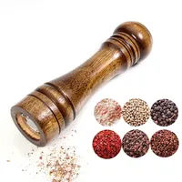 Classical Manual Salt And Pepper Grinder Oak Wood Seasoning Spice Grinder 5/8/10Inch Multi-purpose Mill Kitchen Cooking BBQ Tool