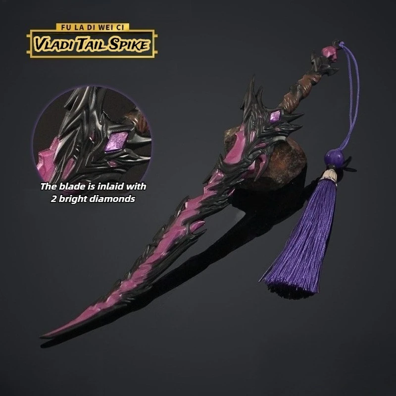 8.66in Game For Peace Peripherals Vladi Tail Spike Game Melee Knife Cosplay Props Collectible Models Ornaments Boys Toys Gifts