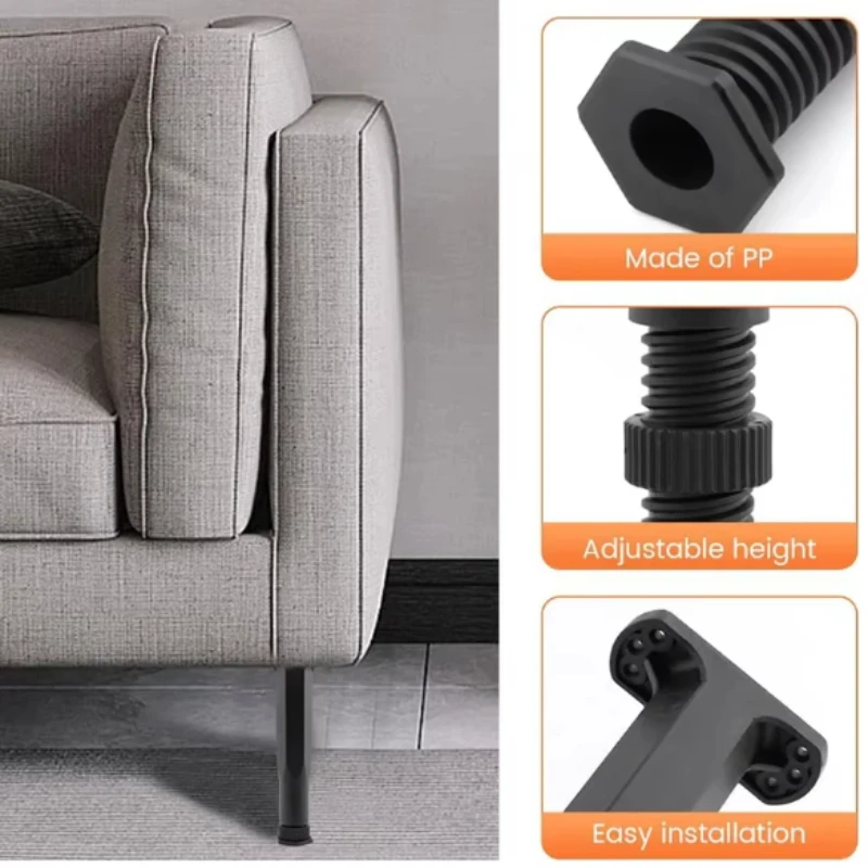 4/8Pcs Heavy Duty Adjustable Telescopic Bed Support Leg Anti-Sag Mattress Reinforcement Stand Furniture Support Feet image 6