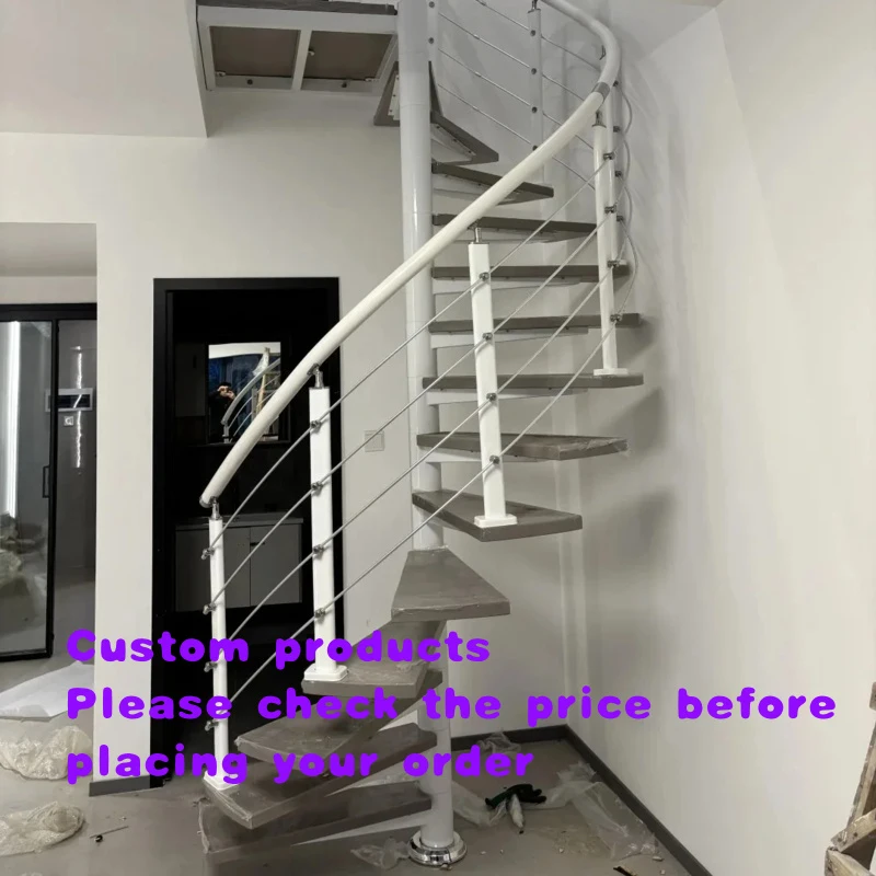 custom.Custom Modern Galvanized Steel Staircase Durable Outdoor Metal Winding Stairs Indoor Use