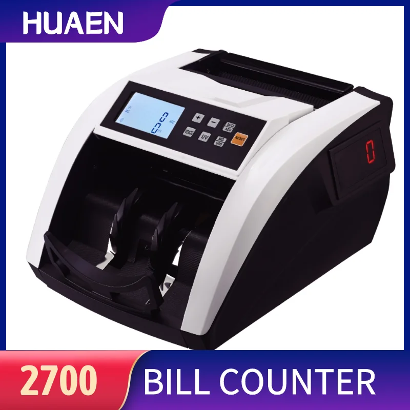 Huaen-Comptage de billets de banque, technologie de détection IR UV MG, détection multi-devises, affichage à double écran