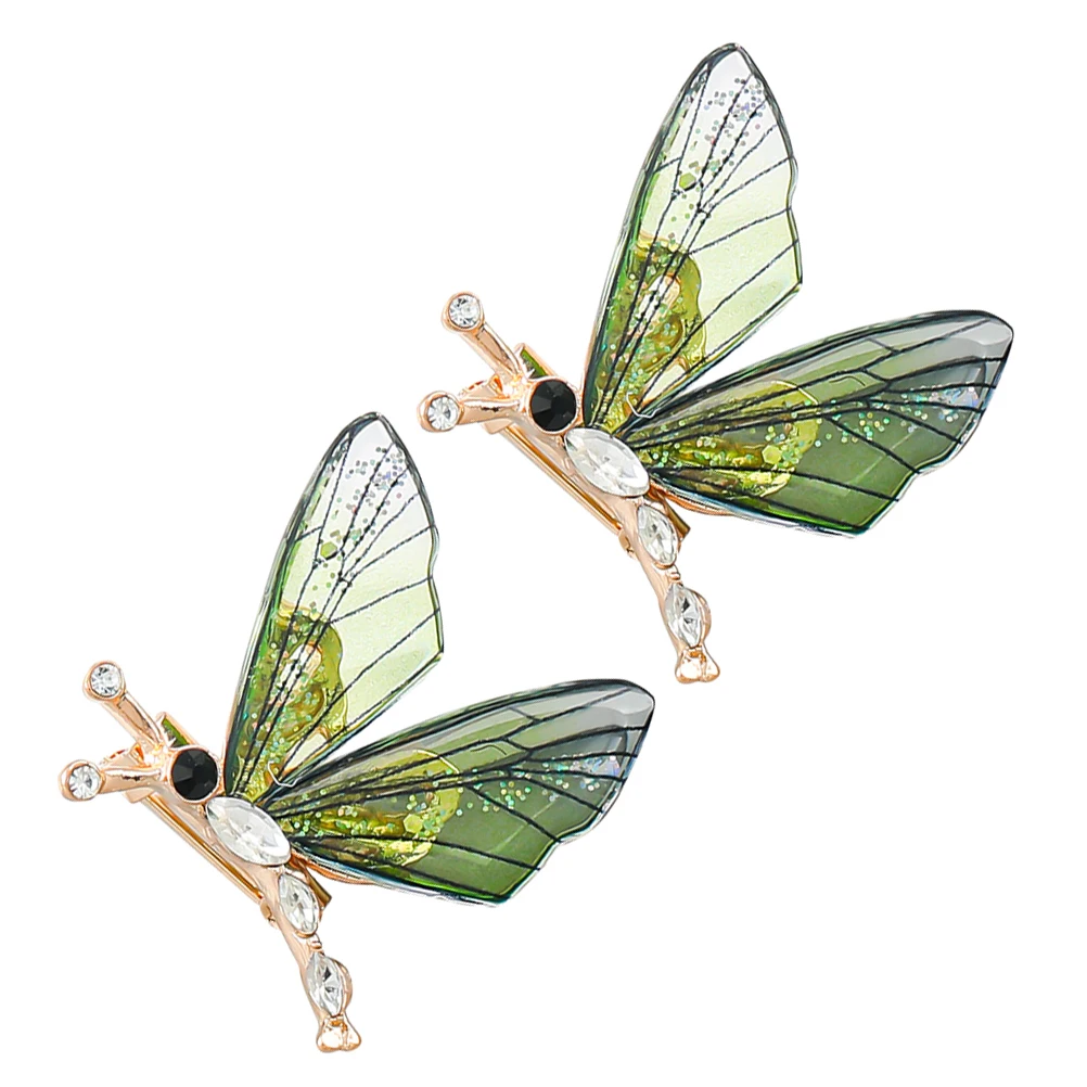 

2Pcs Dragonfly Brooch Rhinestone Pins for Women Clothes Elegant Fashion Jewelry Gifts Lapel Accessories Backpack Pin