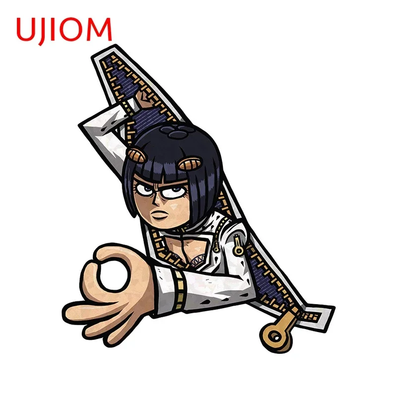 UJIOM 13cm X 11.5cm Anime Bruno Painting Wall Sticker Character Zipper Decals Bedroom Drawer Bathroom Washing Machine Dress Up