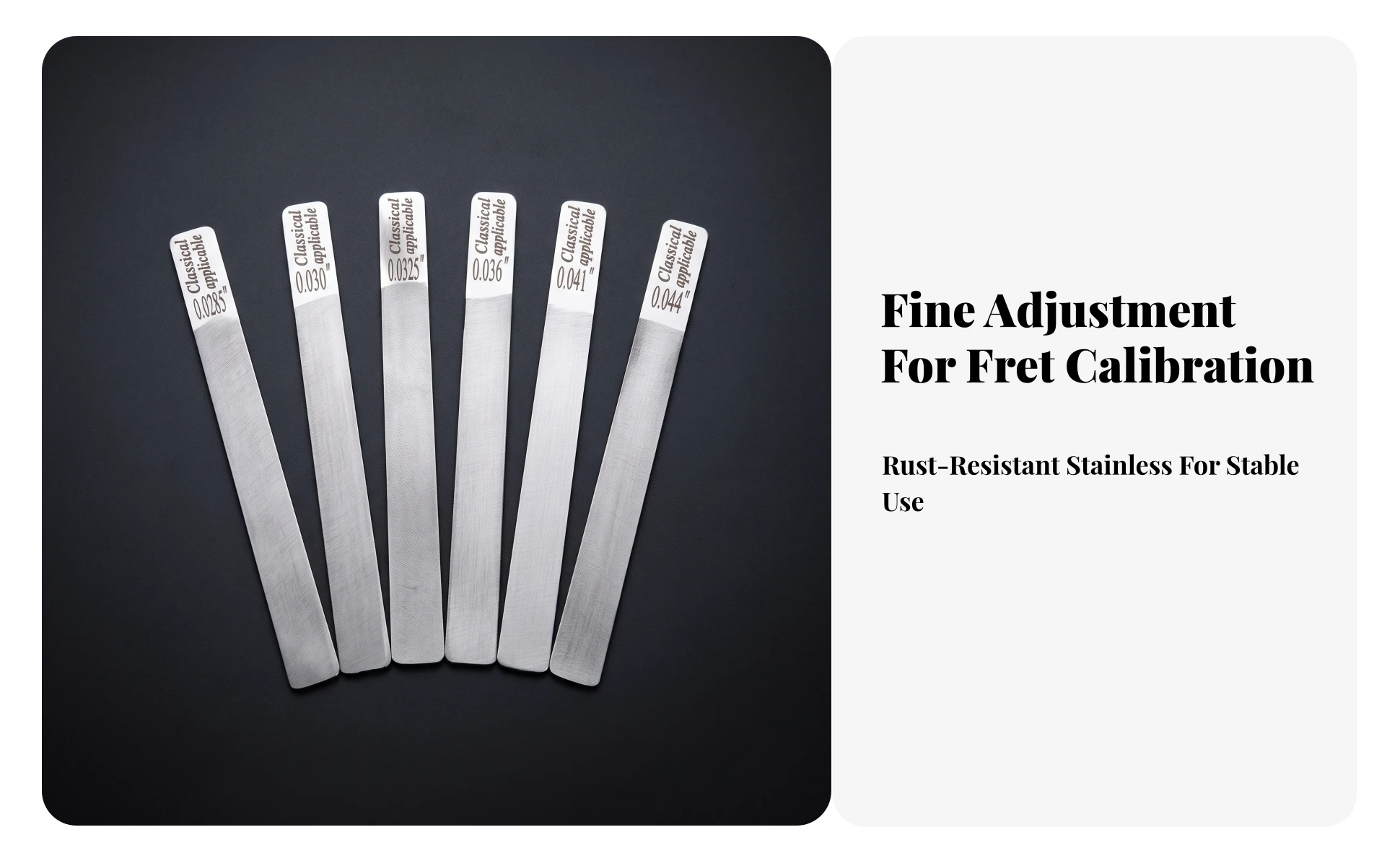 Guitar Nut File Set, Six Pieces Guitar Nut File Set, Six Pieces