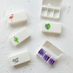 Empty Mini Palette Portable White Night Solid Watercolor Storage Box Ins Fresh Solid Paint Box Travel Painting Art Supplies