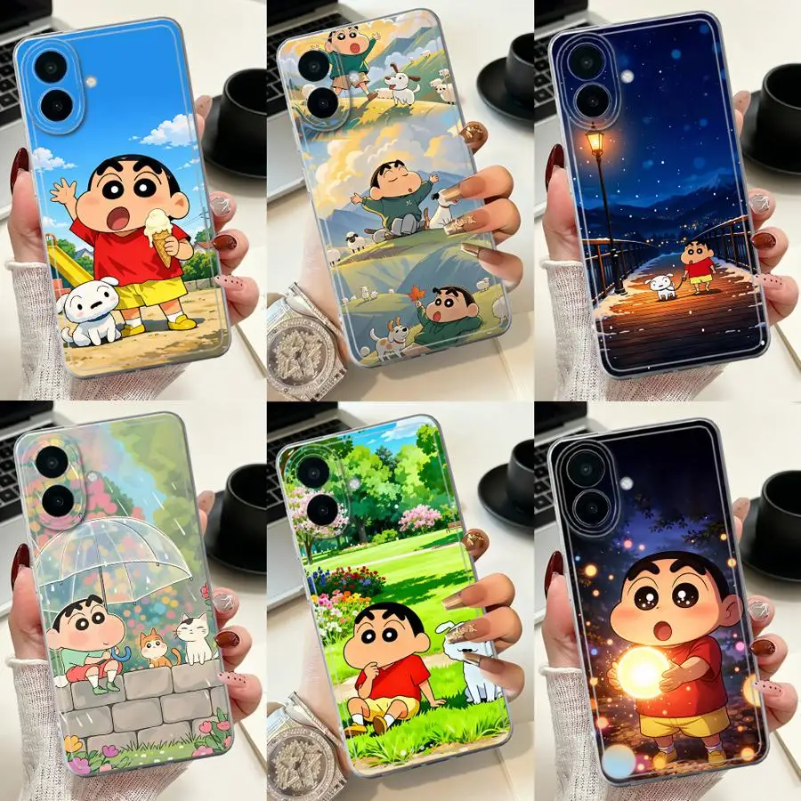 Shins‑Chans Garden Case for Samsung Galaxy A14 A16 A26 A36 A13 A52 A57 A34 A35 A54 A15 A33 A52 A55 A23 A56 A27 Phone Cover 
