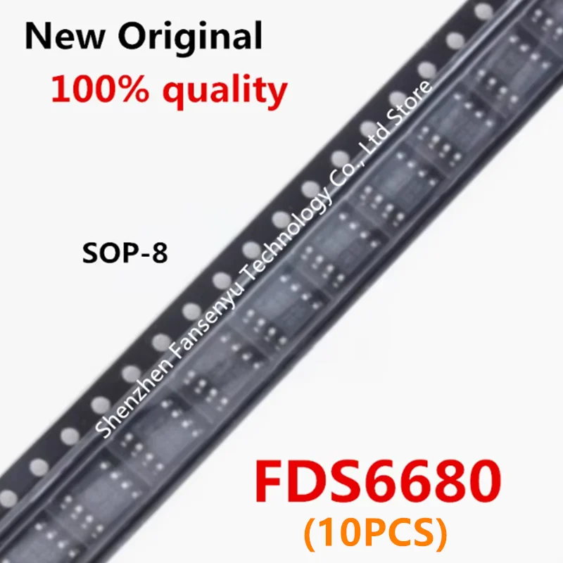 (10piece)100% New FDS6680 6680 sop8